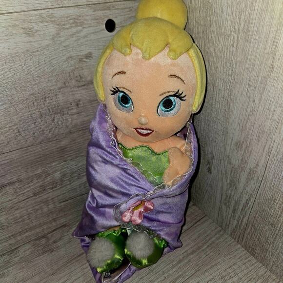 [DISNEY BABIES] Tinkerbell & Blanket Plush Doll (RETIRED) - Picture 1 of 8